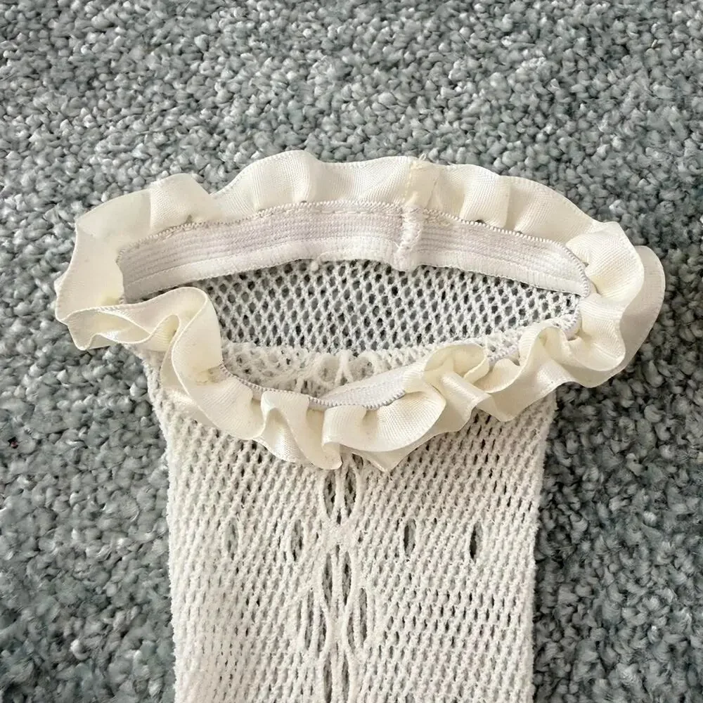✿ ruffled lace knee socks ✿